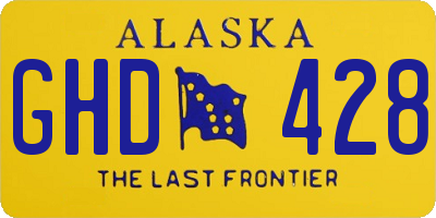 AK license plate GHD428
