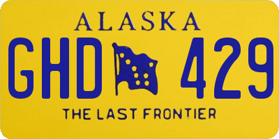AK license plate GHD429