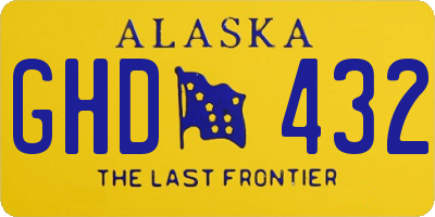 AK license plate GHD432
