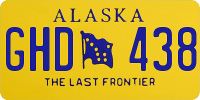 AK license plate GHD438