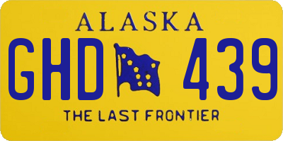 AK license plate GHD439