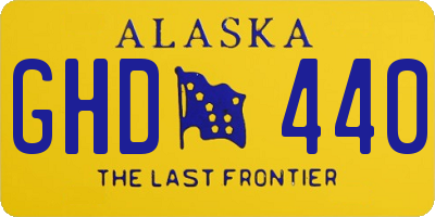 AK license plate GHD440