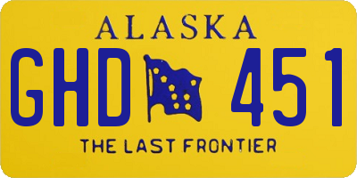 AK license plate GHD451