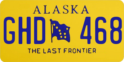 AK license plate GHD468