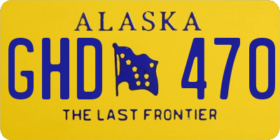 AK license plate GHD470