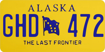 AK license plate GHD472