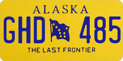 AK license plate GHD485