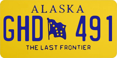 AK license plate GHD491