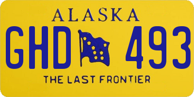 AK license plate GHD493