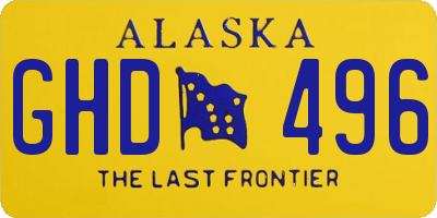 AK license plate GHD496