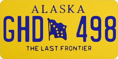 AK license plate GHD498