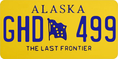 AK license plate GHD499