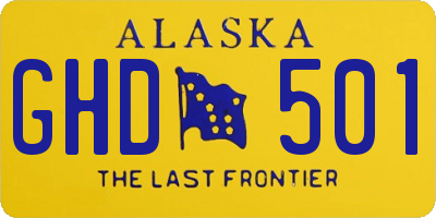 AK license plate GHD501