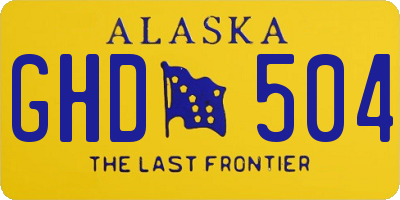 AK license plate GHD504