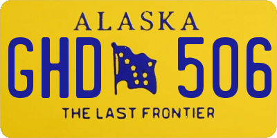 AK license plate GHD506