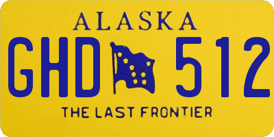 AK license plate GHD512