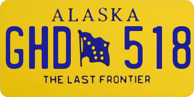 AK license plate GHD518