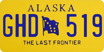 AK license plate GHD519