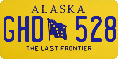 AK license plate GHD528