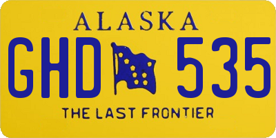 AK license plate GHD535