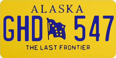 AK license plate GHD547