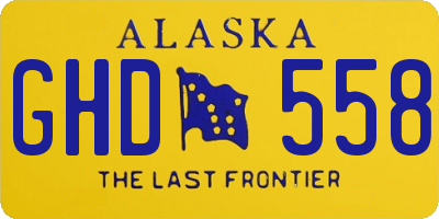 AK license plate GHD558