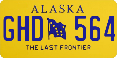 AK license plate GHD564
