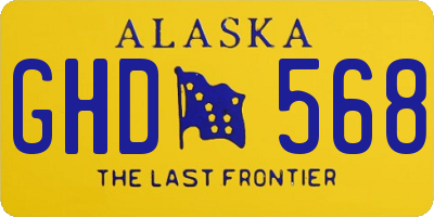AK license plate GHD568