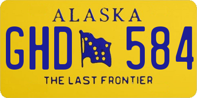 AK license plate GHD584