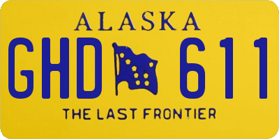 AK license plate GHD611