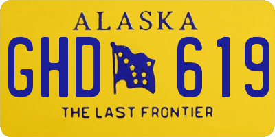 AK license plate GHD619