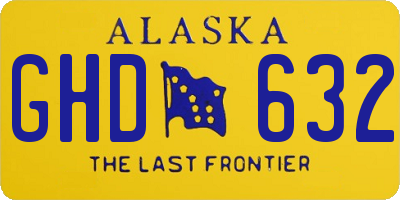 AK license plate GHD632