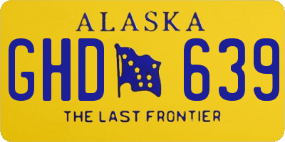 AK license plate GHD639