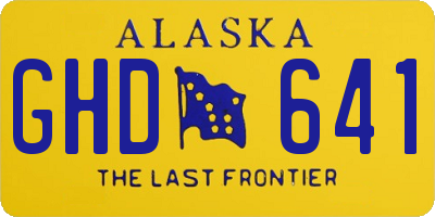 AK license plate GHD641