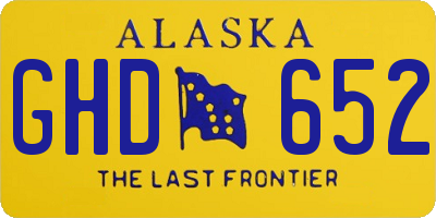 AK license plate GHD652