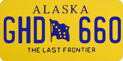 AK license plate GHD660