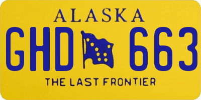 AK license plate GHD663
