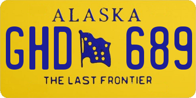 AK license plate GHD689