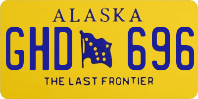 AK license plate GHD696