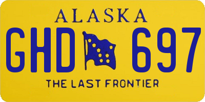 AK license plate GHD697