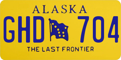 AK license plate GHD704