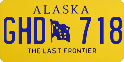 AK license plate GHD718