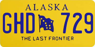 AK license plate GHD729