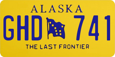 AK license plate GHD741