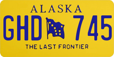 AK license plate GHD745