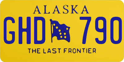 AK license plate GHD790
