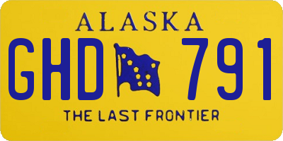 AK license plate GHD791