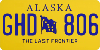 AK license plate GHD806