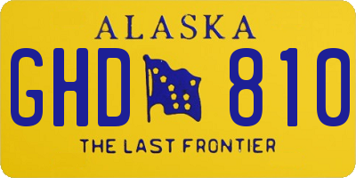 AK license plate GHD810