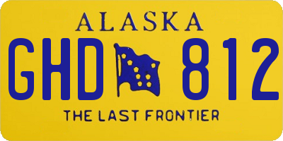 AK license plate GHD812